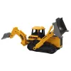 LEAN TOYS pásový bagger stavebný stroj s 2 lopatkami žltý