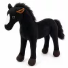 LEAN TOYS plyšový kôň plyšová hračka maskot čierny 40cm x 37cm