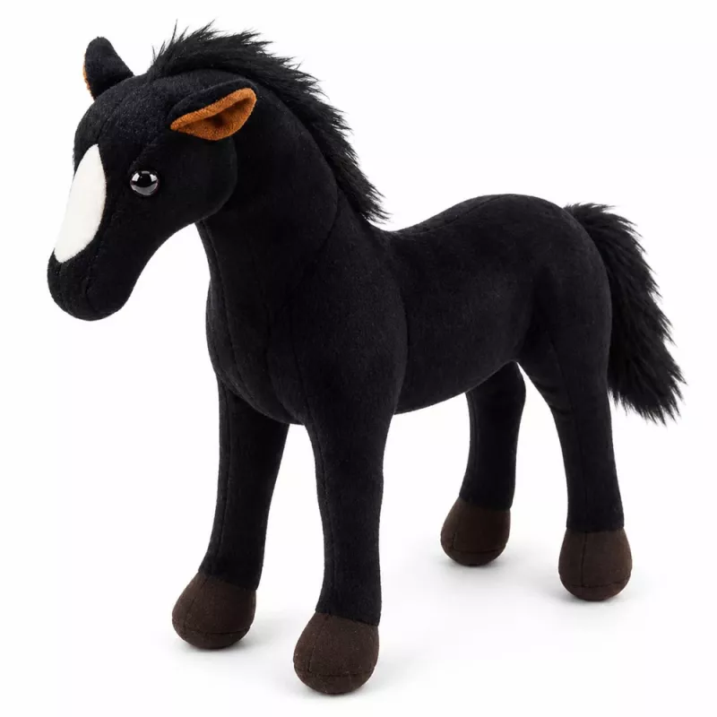 LEAN TOYS plyšový kôň plyšová hračka maskot čierny 40cm x 37cm