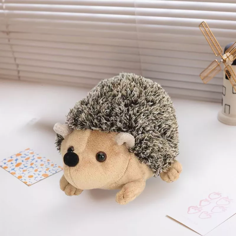 LEAN TOYS plyšový ježko maskot plyšová hračka hnedý 17,5 cm