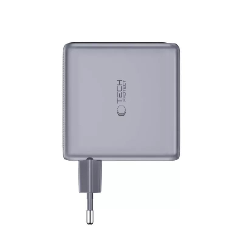 TECH-PROTECT POWERVISION NC140W-GaN 4-port nabíjačka PD 140W / QC3.0 tmavosivá