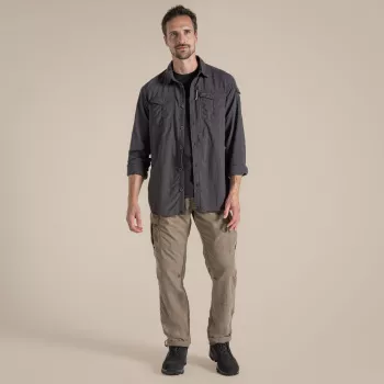 Craghoppers NosiLife Adventure LS košeľa III - Black Pepper, XL