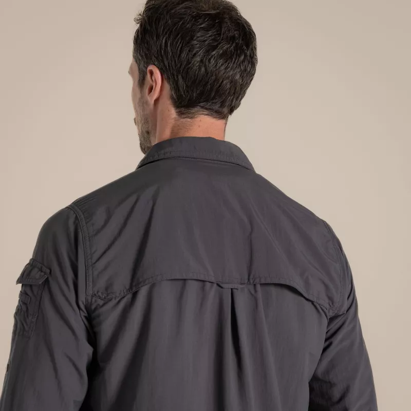 Craghoppers NosiLife Adventure LS košeľa III - Black Pepper, XL