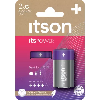 ITSON LR14IPO/2CP alkalické batérie C (balenie 2 ks, blister)
