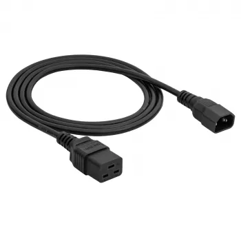 Akyga AK-UP-02 serverový predlžovací kábel IEC C14 na IEC C19, 3 x 1 mm², 1,8 m, čierny