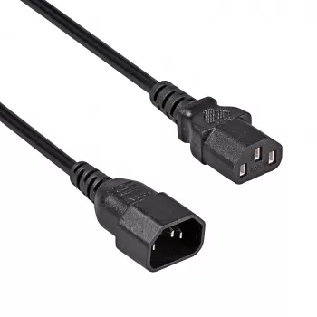 Akyga AK-PC-07C predlžovací kábel CU IEC C13 na C14 3m čierny