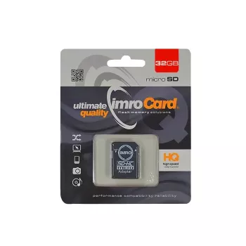 IMRO 32GB microSDHC pamäťová karta s SD adaptérom, Class 10 UHS-I U1 A1, až do 80MB/s