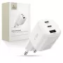 TECH-PROTECT NCA100W-GAN-AVS 3-portová GaN nabíjačka PD 3.2 100W / QC3.0 biela