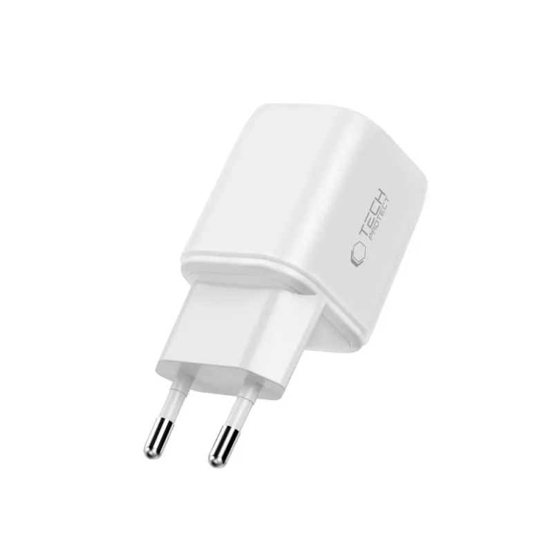 TECH-PROTECT NCA100W-GAN-AVS 3-portová GaN nabíjačka PD 3.2 100W / QC3.0 biela