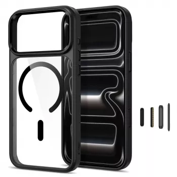 Tech-Protect Magmat MagSafe priehľadné puzdro pre iPhone 17 Pro Max / 18 Pro Max - čierna