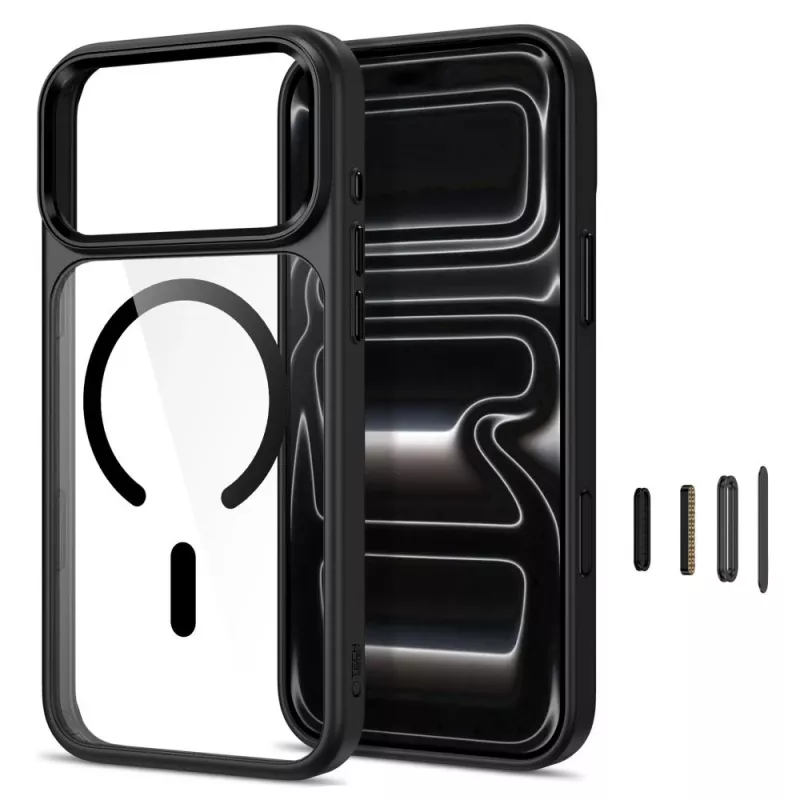 Tech-Protect Magmat MagSafe priehľadné puzdro pre iPhone 17 Pro Max / 18 Pro Max - čierna