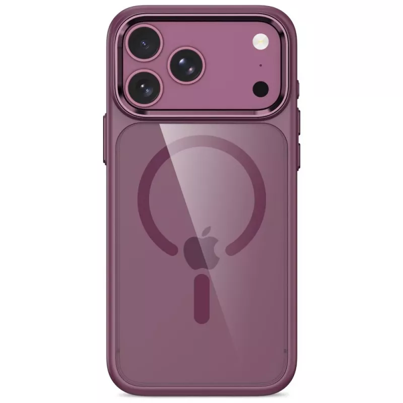 Tech-Protect Magmat MagSafe priehľadné puzdro pre iPhone 17 Pro Max / 18 Pro Max - tmavá čerešňová červená