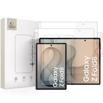 TECH-PROTECT Easy Set Fit+ 4-in-1 ochranná sada pre Samsung Galaxy Z Fold 8 – transparentná (fólia a sklo)