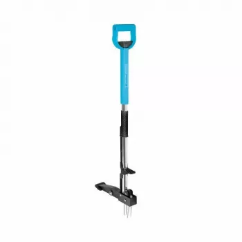 CELLFAST C.IDEAL vytrhávač buriny 95 cm Stand-Up ručný odstraňovač buriny s 3-článkovým systémom z kalenej ocele a stupačkovým výsuvom, ergonomická D rukoväť, zelená/čierna