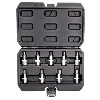 NEO TOOLS Šesťhranné bity s 55 mm nástrčným kľúčom, 9-dielna sada