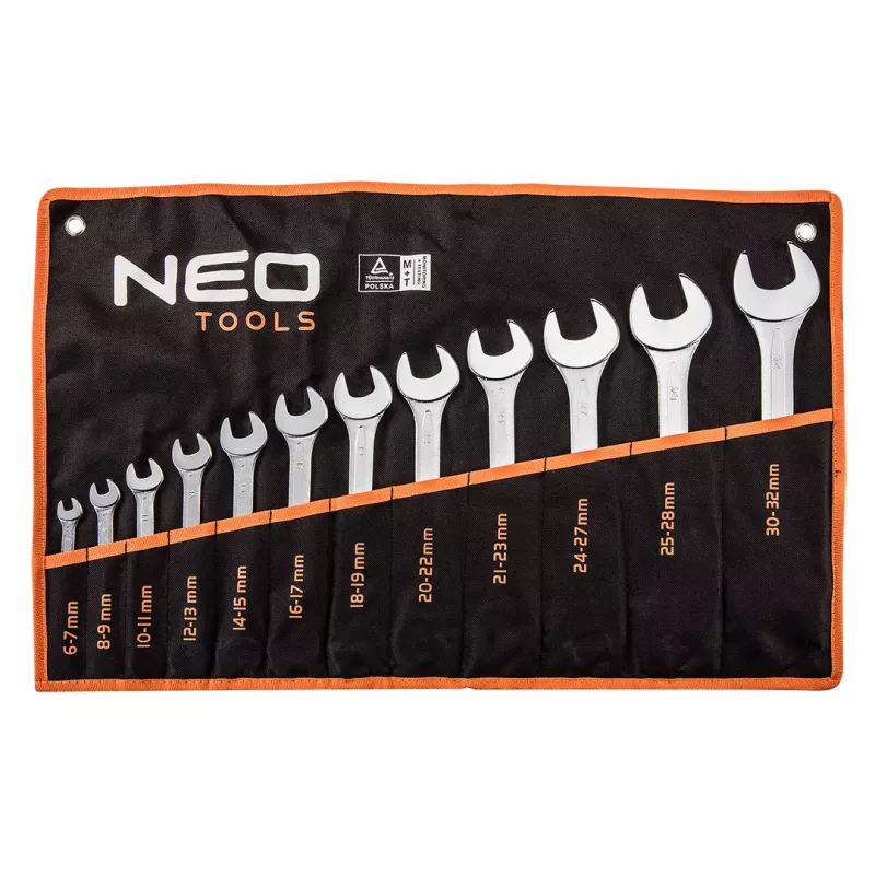 NEO TOOLS Sada dvojitých vidlicových kľúčov 6-32 mm, 12-dielna