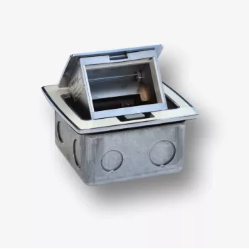 BACHMANN Mini Countertop Box 3M - Stolová krabica na montáž štandardných zásuviek 22,5x45 mm (45x45 mm) sklopná, biela
