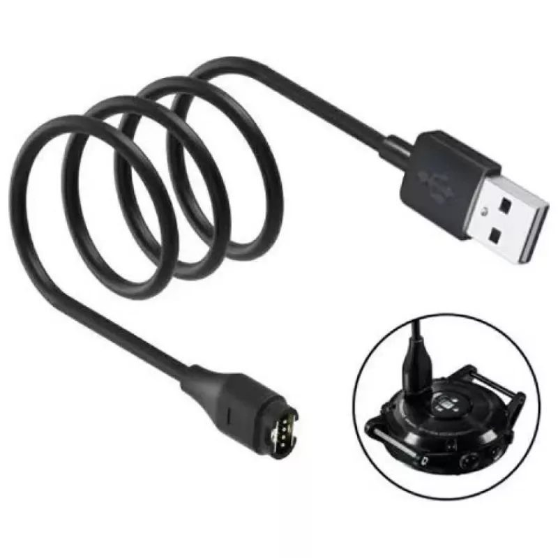 Beline USB-A nabíjací kábel pre Garmin smart hodinky 1m čierny