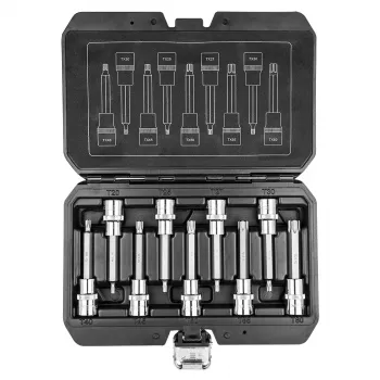 NEO TOOLS Torx bity na nástrčnom kľúči 100 mm, sada 9 ks
