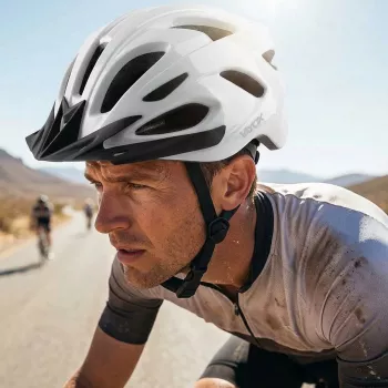 Vayox Speed cyklistická prilba lesklá biela s LED svetlom, veľkosť L (58-61 cm) VA0425WGL