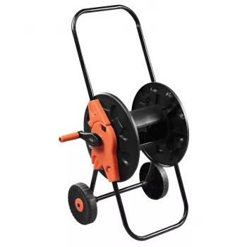 NEO TOOLS vozík na záhradnú hadicu s navijakom, plast, kapacita 60 m 1/2 inch, sivá/oranžová