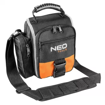 NEO TOOLS 84-315 taška na náradie s rukoväťou, nosnosť 15 kg, 10 vonkajších vreciek, vodotesné dno, čierna/oranžová