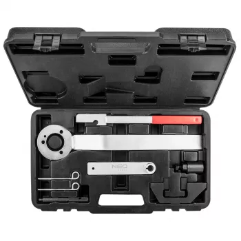 NEO TOOLS sada nástrojov na nastavenie rozvodov naftových motorov pre BMW, Land Rover, Opel (M41, M47, M57, TD4, TD6, X25DT, Y25DT) - 15-20-dielna sada v plastovom kufríku
