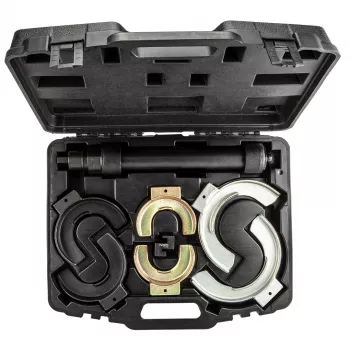 NEO TOOLS sada sťahovákov pružín s vymeniteľnými čeľusťami | 3 páry (65-212 mm) | 1500 kg na pár | CrV oceľ | plastový kufrík | TOP-11-797