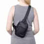 Wozinsky WMS-W1 mini crossbody taška na smartphone, dve priehradky, čierna