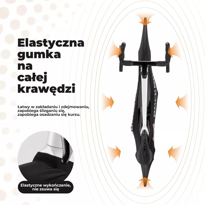 Rockbros D95 elastický kryt na bicykel pre bicykle 26-29 palcov, 700C, čierny