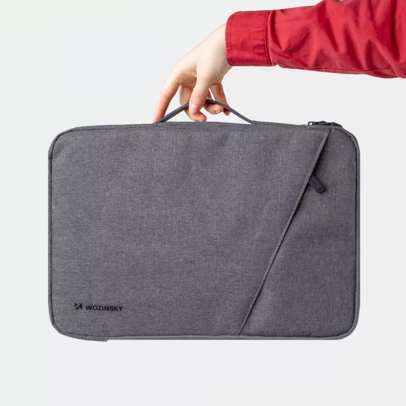 Wozinsky WTNP-17G 17-palcová taška na notebook so skrytým držadlom - sivá