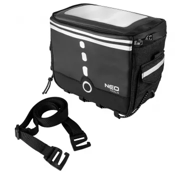 NEO TOOLS bicyklová taška 1,5L čierna vodoodpudivá rámová taška s reflexným logom