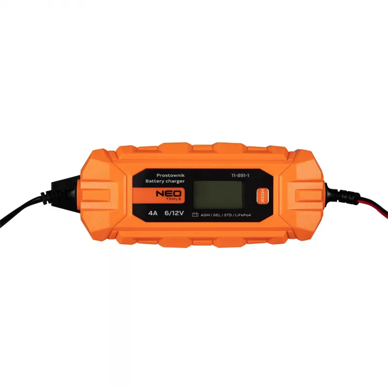 NEO TOOLS 11-891-1 automatická nabíjačka batérií 4A/70W pre 6V/12V olovené, AGM a GEL batérie (3-120Ah)