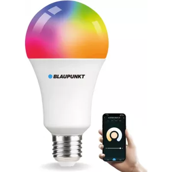 Blaupunkt E27 9W Smart LED žiarovka A60 – Tunable White & RGB, Wi-Fi, Alexa/Google Assistant
