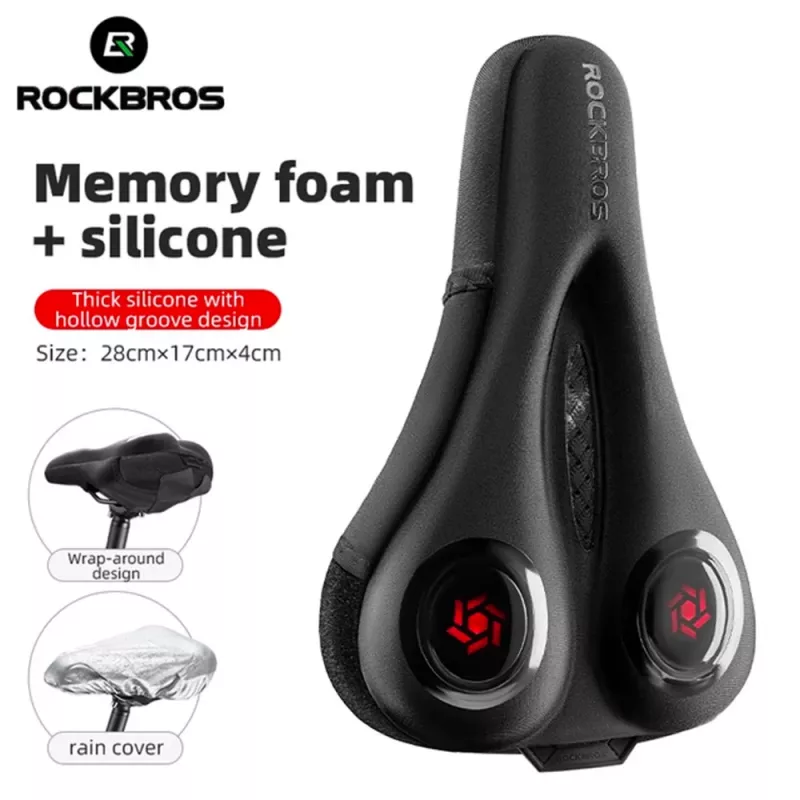 Rockbros LF044R poťah na bicyklové sedlo s vodotesným proti dažďovým krytom - čierna a červená