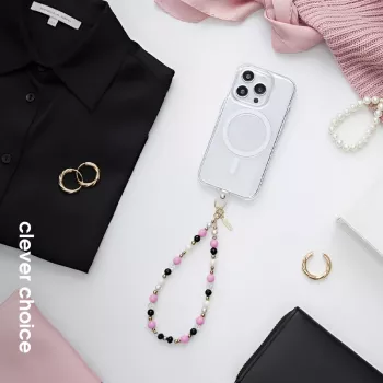 Crong Phone Charm - pútko na telefón s elegantnými korálkami (univerzálny lanyard)