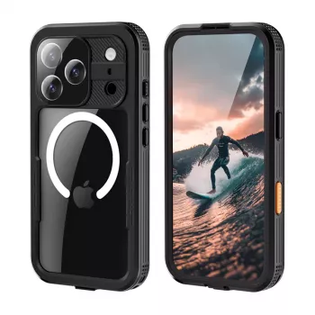 Crong Seal Cover IP68 vodotesné puzdro pre iPhone 17 Pro (čierna)