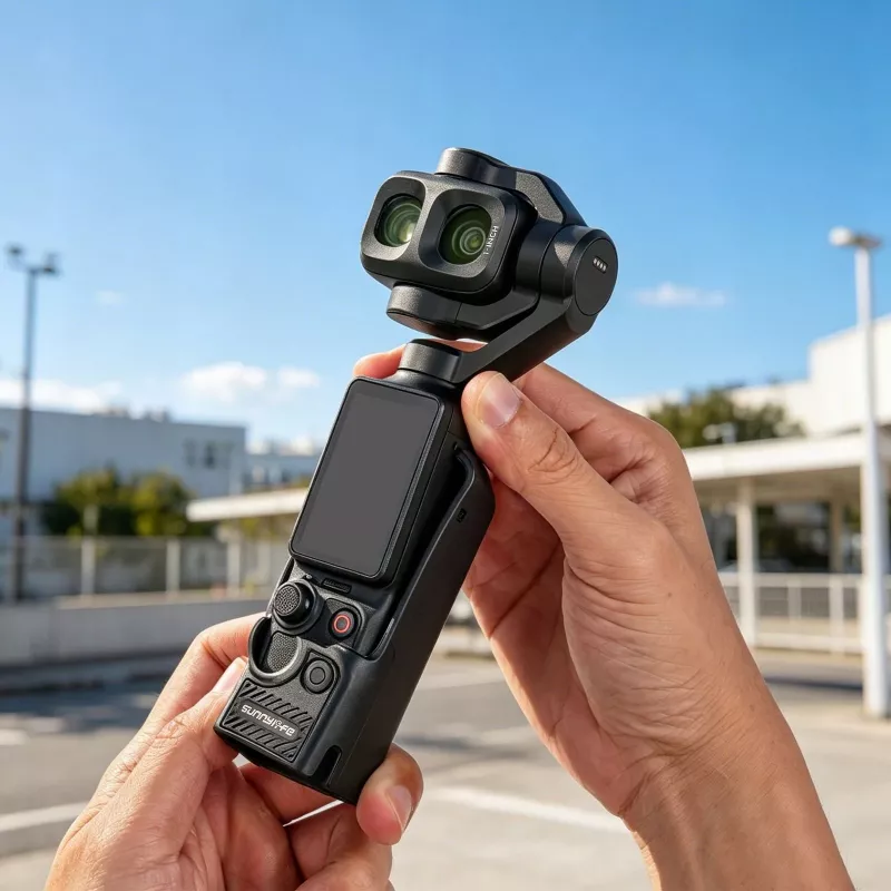 SUNNYLIFE OP4-BHT200-D TPU puzdro pre DJI Osmo Pocket 3 / 4 / 4P - čierna