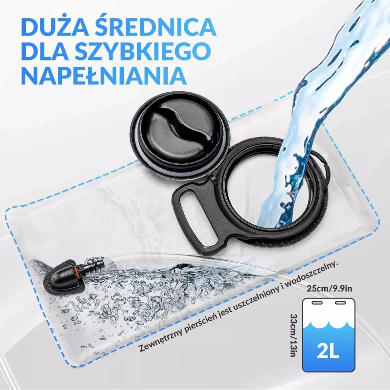 Rockbros H32 hydratačný batoh s 2L vakom - čierny
