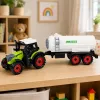 LEAN TOYS Traktor s cisternovým návesom, trením pohon, poľnohospodársky stroj, 34 cm
