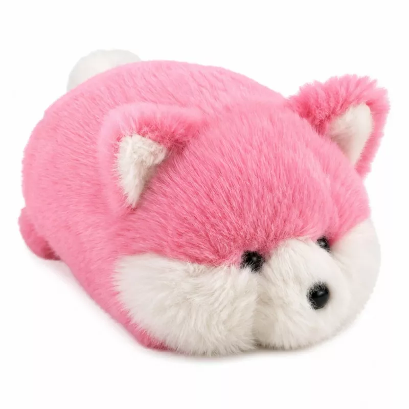 LEAN TOYS Plyšová líška plyšová hračka, ružová mäkká srsť, 16 cm