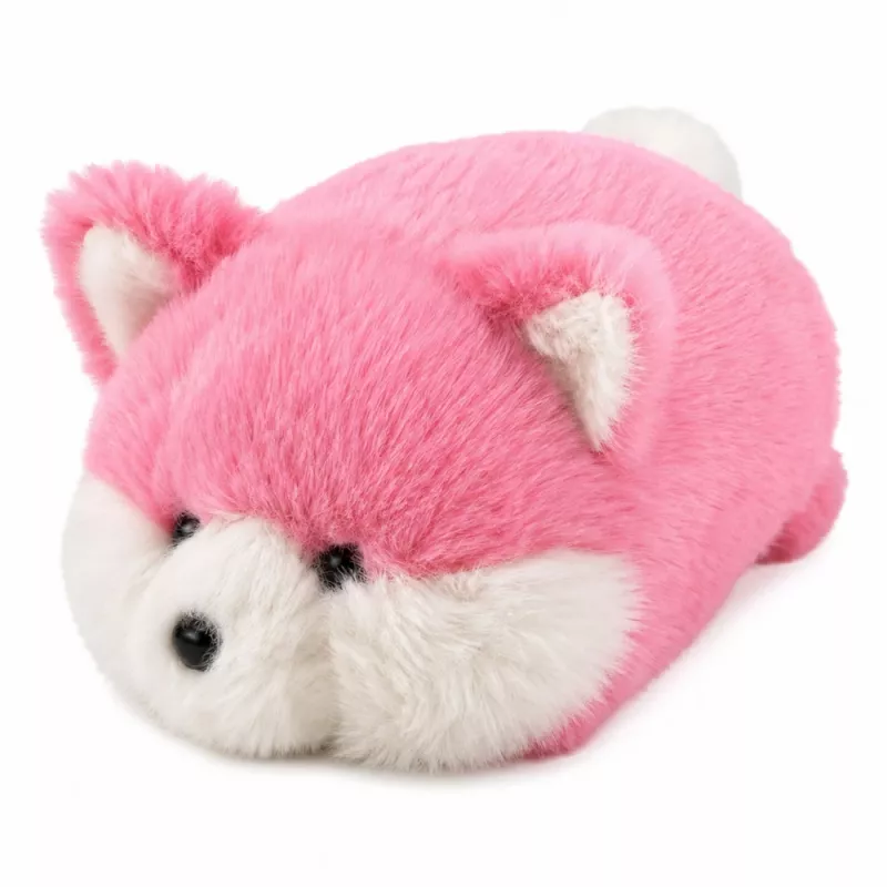 LEAN TOYS Plyšová líška plyšová hračka, ružová mäkká srsť, 16 cm