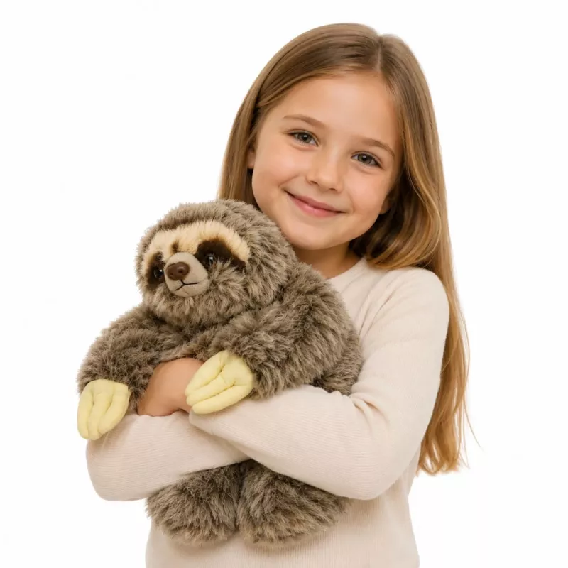 LEAN TOYS Realistická plyšová leňoch s suchým zipsom na labkách 34 cm