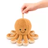 LEAN TOYS Plyšová chobotnica plyšová hračka s elastickými chápadlami béžová 30 cm