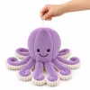 LEAN TOYS Plyšová chobotnica plyšová hračka s elastickými chápadlami fialová 50 cm