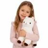 LEAN TOYS Plyšová alpaka lama mäkká srsť biela 38 cm