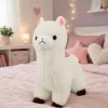 LEAN TOYS Plyšová alpaka lama mäkká srsť biela 38 cm