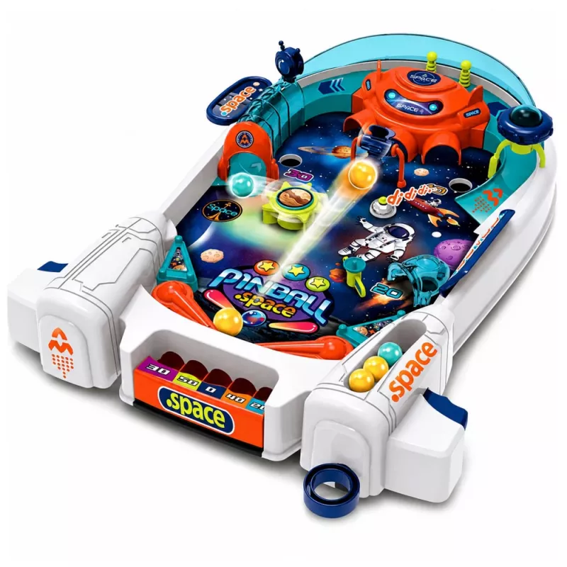 LEAN TOYS Arkádová hra Space Pinball vesmírny pinball rakety prekážky 8 loptičiek