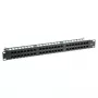 DELTA ENERGY SYSTEMS PP-48/RJ/6C 48-portový Cat6 UTP patch panel, 1U 19-palcová racková montáž, čierny