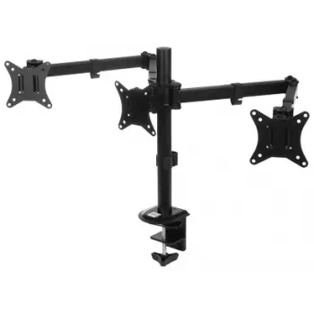 BRATECK LDT66-C034 držiak na jeden monitor na stôl s plynovým ramenom pre 17-32 palcové obrazovky, 9kg, VESA 75/100, svorka a priechodka, čierny